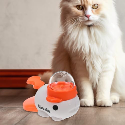 TOYANDONA Dog Treat Dispenser Interactive Food Dispensing Whale Shaped with Press and Rotate Design Made of Abs for Home and Travel Use