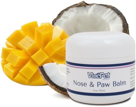 VLUEPET | Nose and Paw Balm | Natural, Lick-Safe Moisturizer & Protector for Cracked, Dry Paws & Nose | Paraben-Free, Sulfate-Free, No Dyes or Preservatives | Soothing Relief for Dogs and Cats (2 oz)