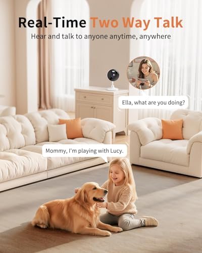 2K Security Camera Indoor, 5G & 2.4G WiFi Camera for Baby/Pet Monitoring