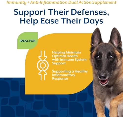 NaturVet Immunity + Anti-Inflammation Dual Action Supplement for Dogs- 60ct