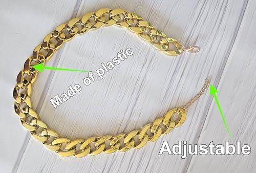 C15 Dog Pet Costume Set Retro Sunglasses Glasses + Chain Adjustable for Medium Breeds Approximately 18-40 lbs Party Prop Cosplay Photoshoot (Aviator Black + Gold Chain)
