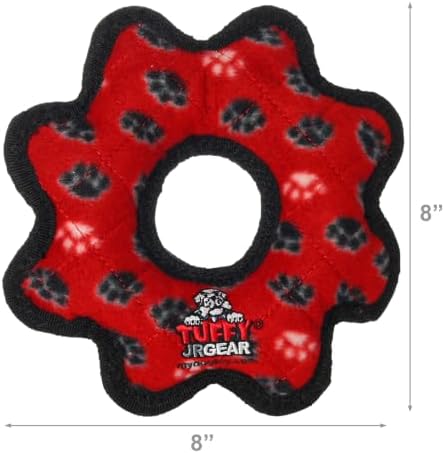TUFFY® : Gear Ring Dog Toy: Ultra Durable Plush Toy with Multiple Layers & Reinforced Seams, Washable and Floats, Original Construction