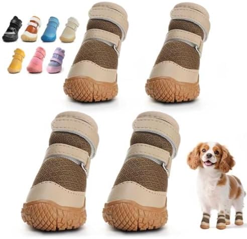 Dog Shoes for Small Dogs, Green, Size 2