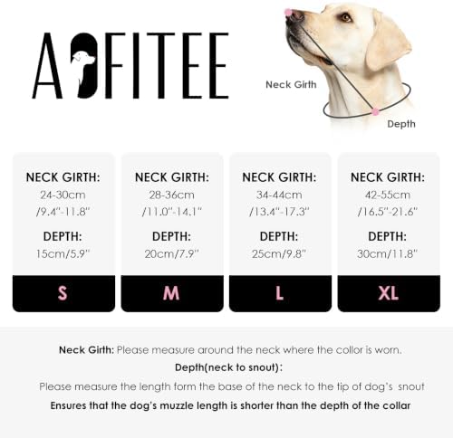 AOFITEE Dog Cones for Medium Dogs, Soft Cone for Dogs to Stop Licking