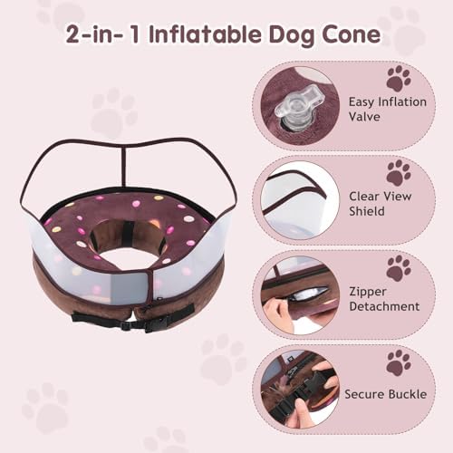 Avont 2-in-1 Dog Cone L Donut Shield
