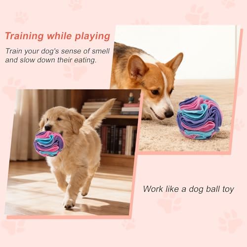Snuffle Ball for Dogs, Interactive Dog Toys, Blue, Small