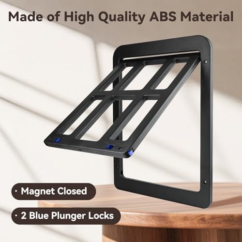 Dog Door for Screen Door with Magnetic Auto-Close, Lockable Doggy Door for Screen Door, Pet Easy Access for Sliding Screen Door