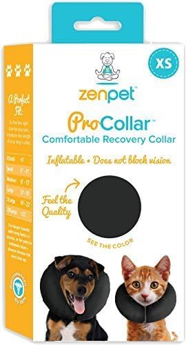 ZenPet Recovery Inflatable Collar for Dogs & Cats – Soft, Comfortable, Safe & Stress-Free Healing Alternative E-Collar After Surgery, Adjustable Donut Design, Secure Fit (X-Small)