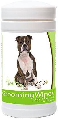 Healthy Breeds Staffordshire Bull Terrier Grooming Wipes 70 Count