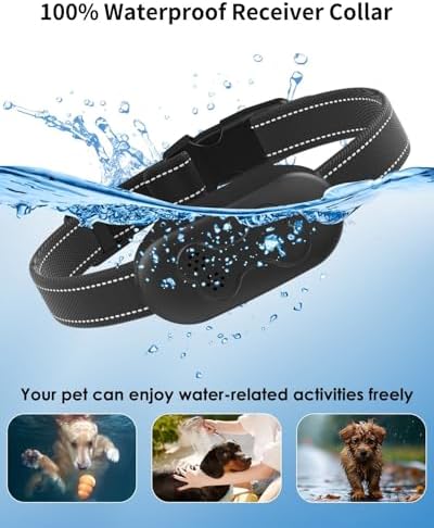 Dog Shock Collar with Remote Control, Waterproof Dog Training Collar, Blk