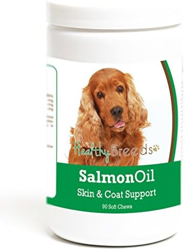 Healthy Breeds Cocker Spaniel Salmon Oil Soft Chews 90 Count, Brown