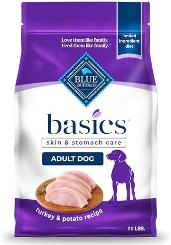 Blue Buffalo Basics Turkey Adult Skin & Stomach Care Dry Dog Food, 11 lb