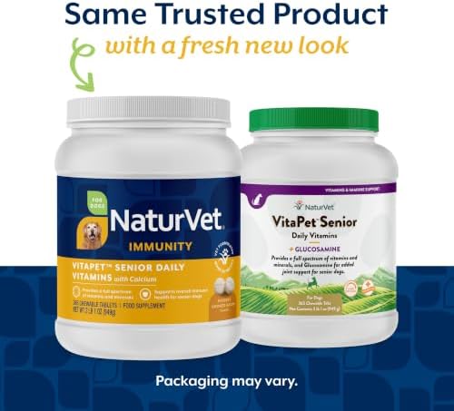 NaturVet VitaPet Senior Daily Vitamin Dog Supplements - 365 Ct