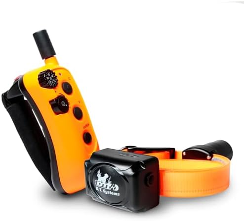 DT SYSTEMS RAPT1450 Upland Beeper E-collar - Compact Adjustable Expandable Remote Dog Trainer, 1400-Yard Range - Rechargeable Waterproof Collar & Floating Remote/Transmitter