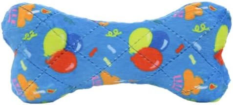 MIGHTY Tuffy 2 Pack Bone Dog Toy: Ultra Durable Plush Toy with Multiple Layers & Reinforced Seams, Washable and Floats, Vinyl Bone & Fleece