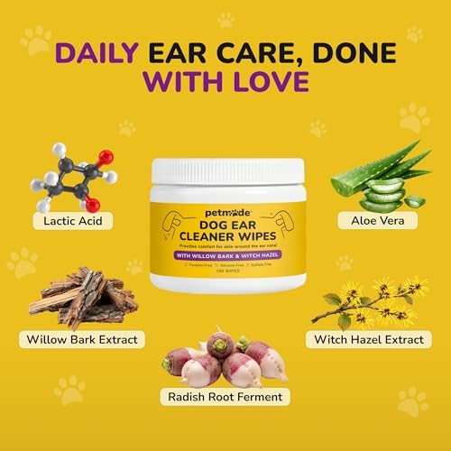 Dog Ear Cleaner Wipes - Cleaning Wipes for Puppies