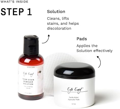 Eye Envy Cat Tear Stain Remover Starter Kit. Gentle, Natural, Safe. Contains: Stain Solution, Applicator Pads, and Stain Powder. Tear Stain Cleaning Kit. Lasts 30-45 Days. Made in USA