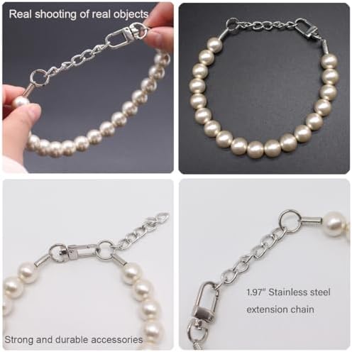 0.55 inch Big Pearl Dog Collar,Fashion Necklace Suit for Medium Large Dog