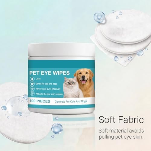 Dog Eye Wipes Cleaner 100-piece Cleaning Grooming Sheets