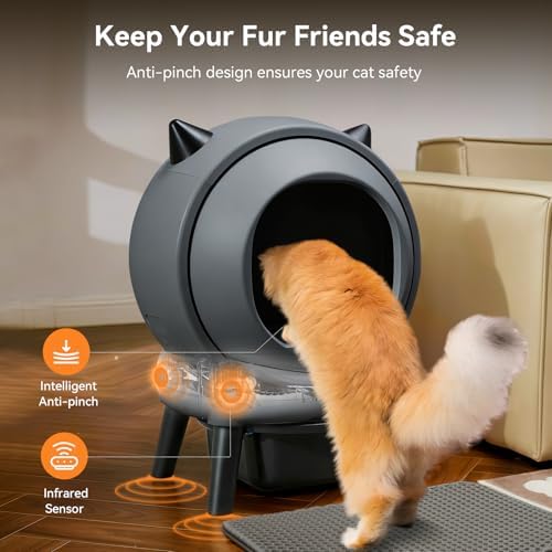 Smart E2 Automatic Self Cleaning Cat Litter Box for Multiple Cats