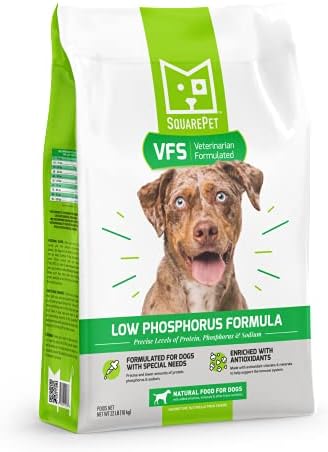 SquarePet VFS Low Phosphorus Formula Special Needs Dry Dog Food Made with Cage Free Turkey and Whole Eggs 22lb