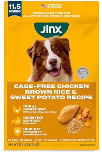 Jinx Dry Dog Food - Cage Free Chicken, Brown Rice & Sweet Potato, 11.5lb