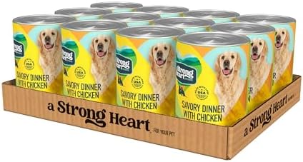 A Strong Heart Savory Chicken Dinner Loaf Dog Food, 22oz, 12pk