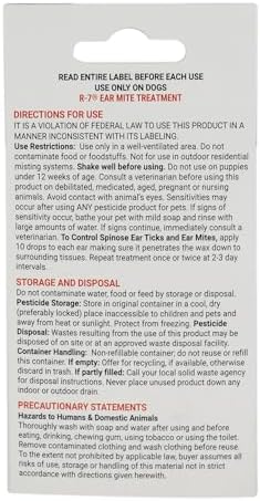 Miracle Care Ear Mite Treatment and Ear Cleaner for Dogs, 1 Ounce Bottles