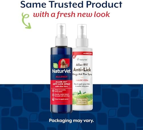 NaturVet Aller-911 Anti-Lick Paw Spray for Dogs & Cats - 8 fl oz