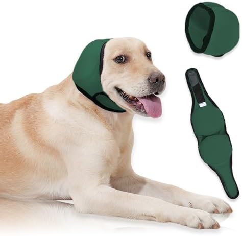 Dog Ear Covers & No Shake Ear Wraps for Hematoma,Grooming,Drying