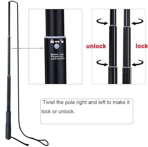 ASOCEA Dog Extendable Teaser Wand Pet Flirt Stick Pole Puppy Chasing Tail Interactive Toy for Small Medium Large Dogs Training Playing Exercise