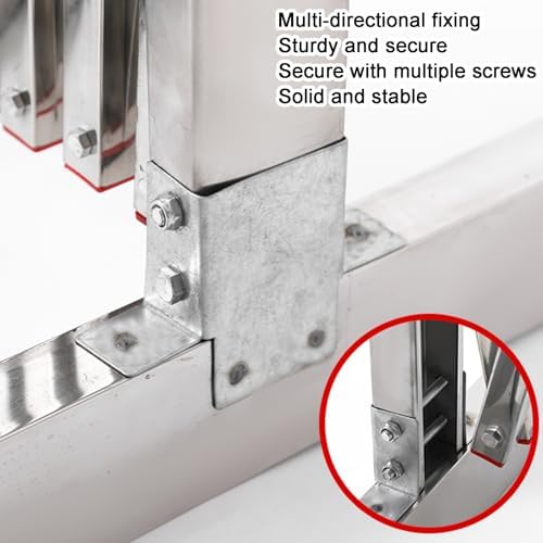 Retractable Folding Security Gate Stainless Steel Scissor Door Connectable Traffic Barricade for Schools & Industries Portable with Casters & Locking Ring (80x250cm/31.5X