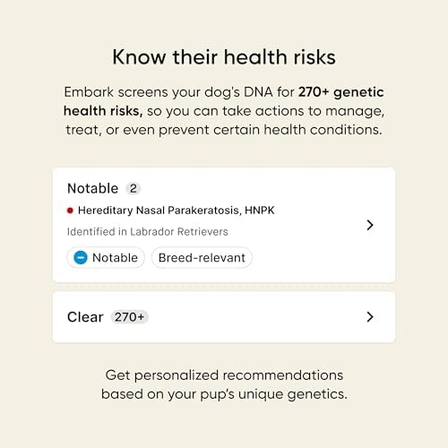 Embark Breed & Health Dog DNA Test – 400+ Breeds, 270+ Health Risks