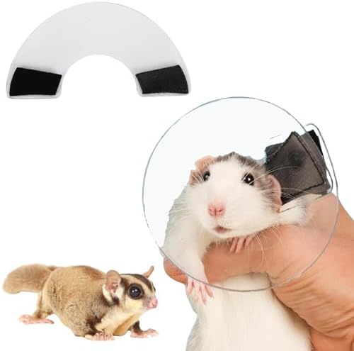 Sugar Glider Recovery Cone - Adjustable Protection Collar Soft Recovery Collar for Rat Bird Hamster Rabbit Guinea Pig After Surgery Wound Healing Elizabeth Neck E Collar for Small Animal (L (11-14cm))