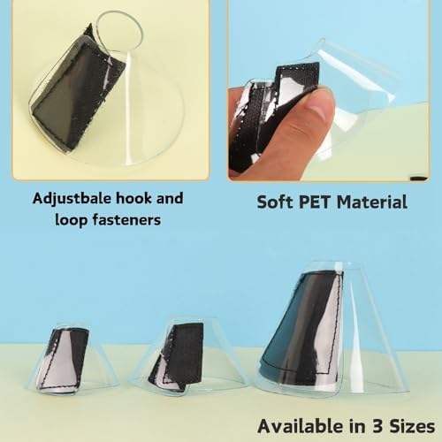 Sugar Glider Recovery Cone - Adjustable Protection Collar Soft Recovery Collar for Rat Bird Hamster Rabbit Guinea Pig After Surgery Wound Healing Elizabeth Neck E Collar for Small Animal (M (6-12cm))