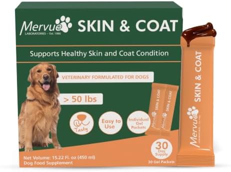 Mervue Skin and Coat Supplement for Dogs in Gel (30 Day Supply)