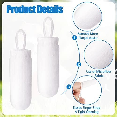 Chunful 20 Pcs Dog Fingerbrush Microfiber Full Soft Finger Pet Toothbrush