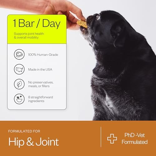 Maev Hip & Joint Supplement Bars for Dogs, with Glucosamine, 30 Count (Pack of 2)