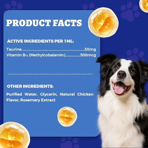 Wellix 4.06 fl oz Vitamin B12 Liquid with Taurine for Dogs and Cats