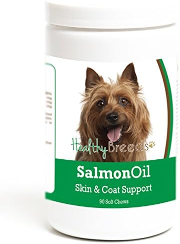 Healthy Breeds Australian Terrier Salmon Oil Soft Chews 90 Count, Brown