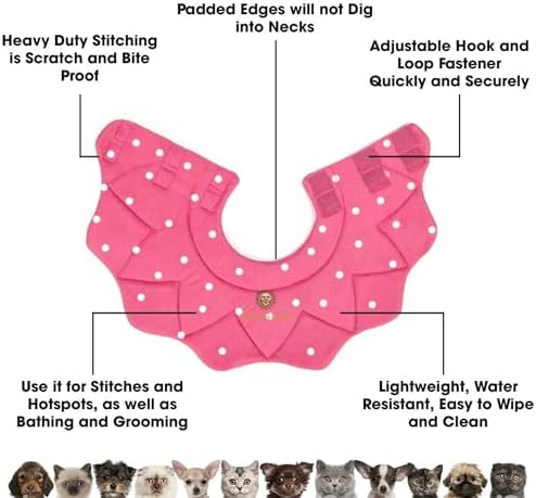 SunGrow Cat Cone Collar Soft Washable, Cat Recovery E Collar Sleep Cone After Surgery to Stop Licking, Pet Cone of Shame Alternatives, Scratch & Bite Proof Grooming Soft Cone for Easy Nail Cutting