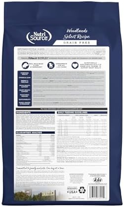 NutriSource Grain Free Woodland Select Dog Food, Multi-Protein, 12lb