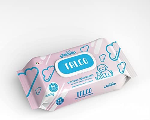 Record Wet Wipes for Dogs and Cats, Cleaning Wipes for Dogs and Cats, Pack of 80 - Cleaning Wipes for Animals, Paws, Snout and Eyes, Respect Skin and PH. Aroma Powder