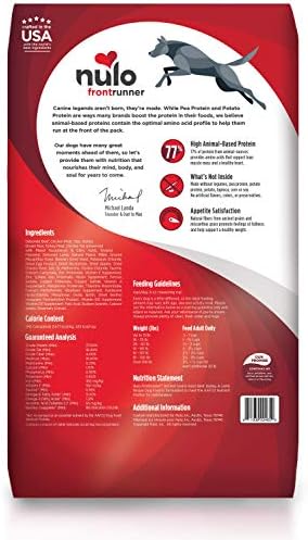 Nulo Frontrunner Dry Dog Food for Adult Dogs - Grain Inclusive Recipe with Beef, Barley, & Lamb - All Natural Pet Foods with High Taurine Levels - Animal Protein for Lean Strong Muscles