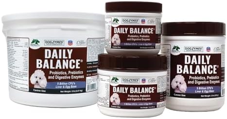 Dogzymes Probiotic Daily Balance - Supplies Nutritional Support and Live microorganisms for intestinal Well-Being as Well as enzymes for Proper Digestion. (8 Ounce)
