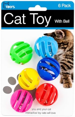 bulk buys Balls with Bells Cat Toys Set, Medium Breeds