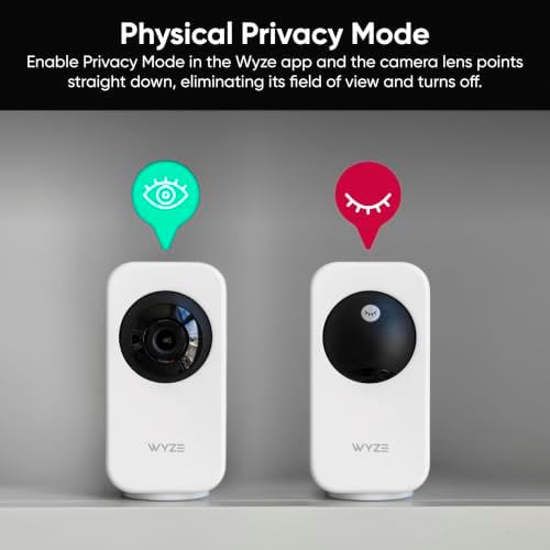 WYZE Indoor Cam Pan, 2K Pan-Tilt Security Camera for Baby/Pet Monitoring