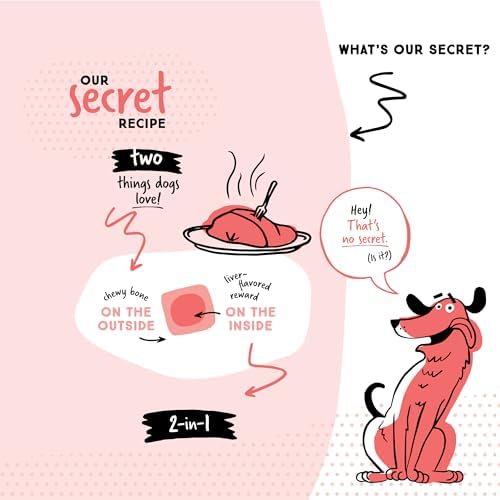 Ultra Chewy Liver Double Treat Bones Dog Treats, 24 Bones