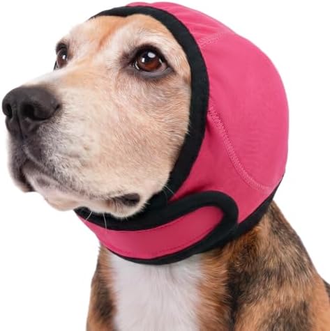 Allroaring Dog Calming Hoodie Noise Shield Anxiety Relief for Dogs,Rose S