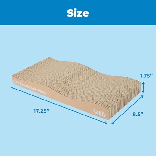 Best Pet Supplies Catify Cat Scratcher Pads - Wave, 2-Pack
